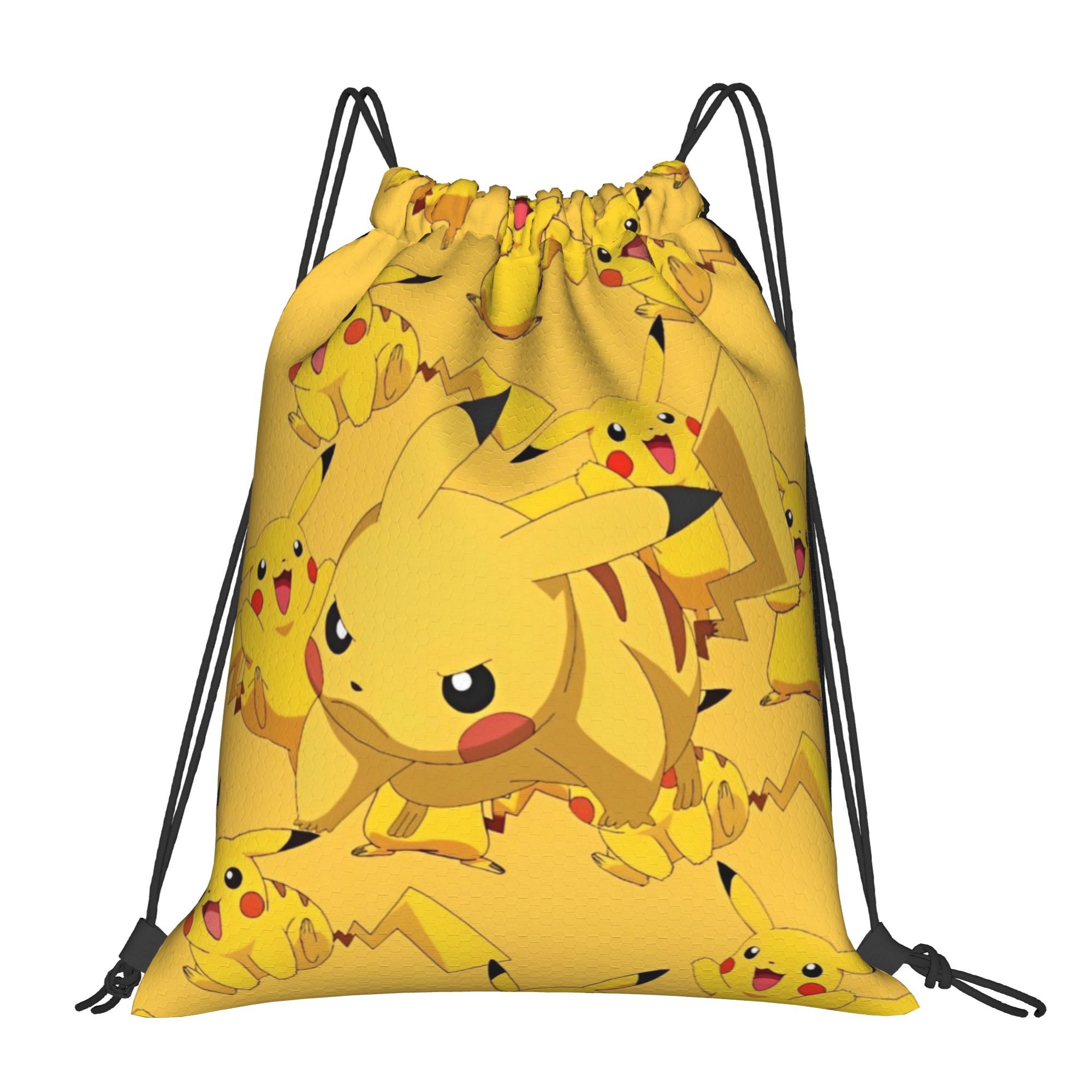 Drawstring Gym Bag - กระเป๋าเป้สะพายหลังลายโปเกมอน ยุค 90s แบบมีเชือกผูก สำหรับออกกำลังกาย กันน้ำ