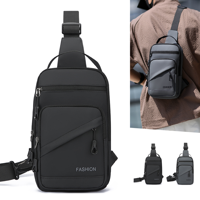 Travel Backpack Anti Theft - กระเป๋าสะพายข้างผู้ชาย กระเป๋าคาดหน้าอกไนลอน น้ำหนักเบา กระเป๋าสะพายไหล่ กันน้ำ ป้องกันการโจรกรรม