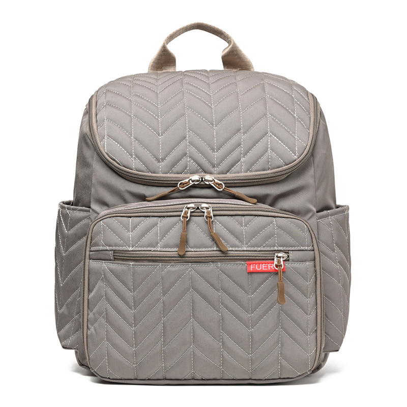 Backpack Diaper Bag - กระเป๋าแม่และเด็กขนาดใหญ่ปักลายสำหรับเดินทาง กระเป๋าเป้ใส่ผ้าอ้อมสำหรับคุณแม่ ผลิตจากผ้าอ็อกซ์ฟอร์ด กันน้ำอเนกประสงค์