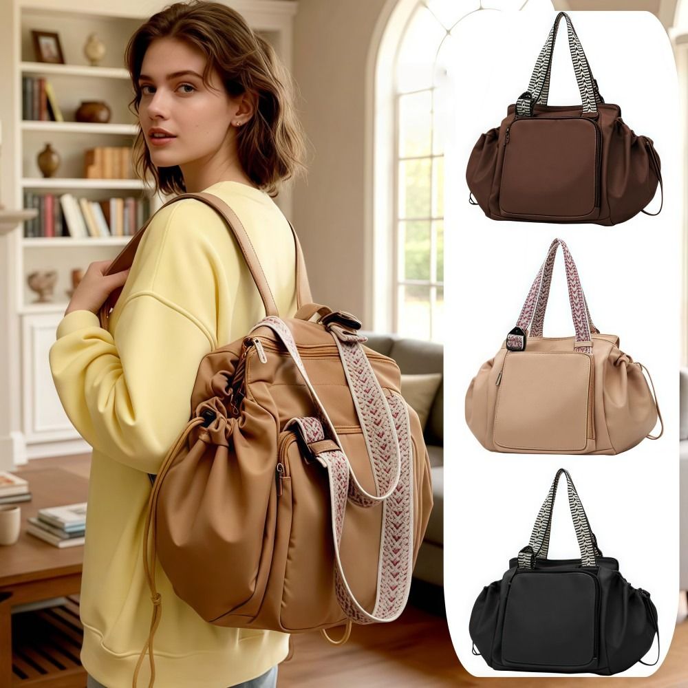 Backpack Diaper Bag - กระเป๋าเดินทางอเนกประสงค์ ดีไซน์แบบเปลเด็ก น้ำหนักเบา กระเป๋าเป้สะพายหลังผู้หญิง ความจุขนาดใหญ่ ผ้าอ็อกซ์ฟอร์ด