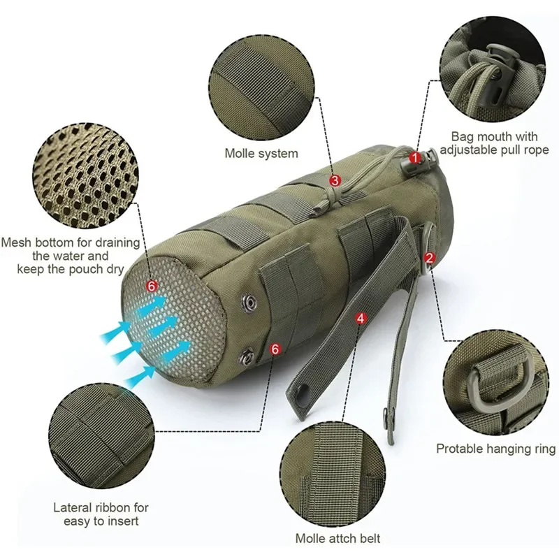 ยุทธวิธี MOLLE ขวดน้ํากระเป๋าผ - Hydration Pack Outdoor บทวิจารณ์และราคา