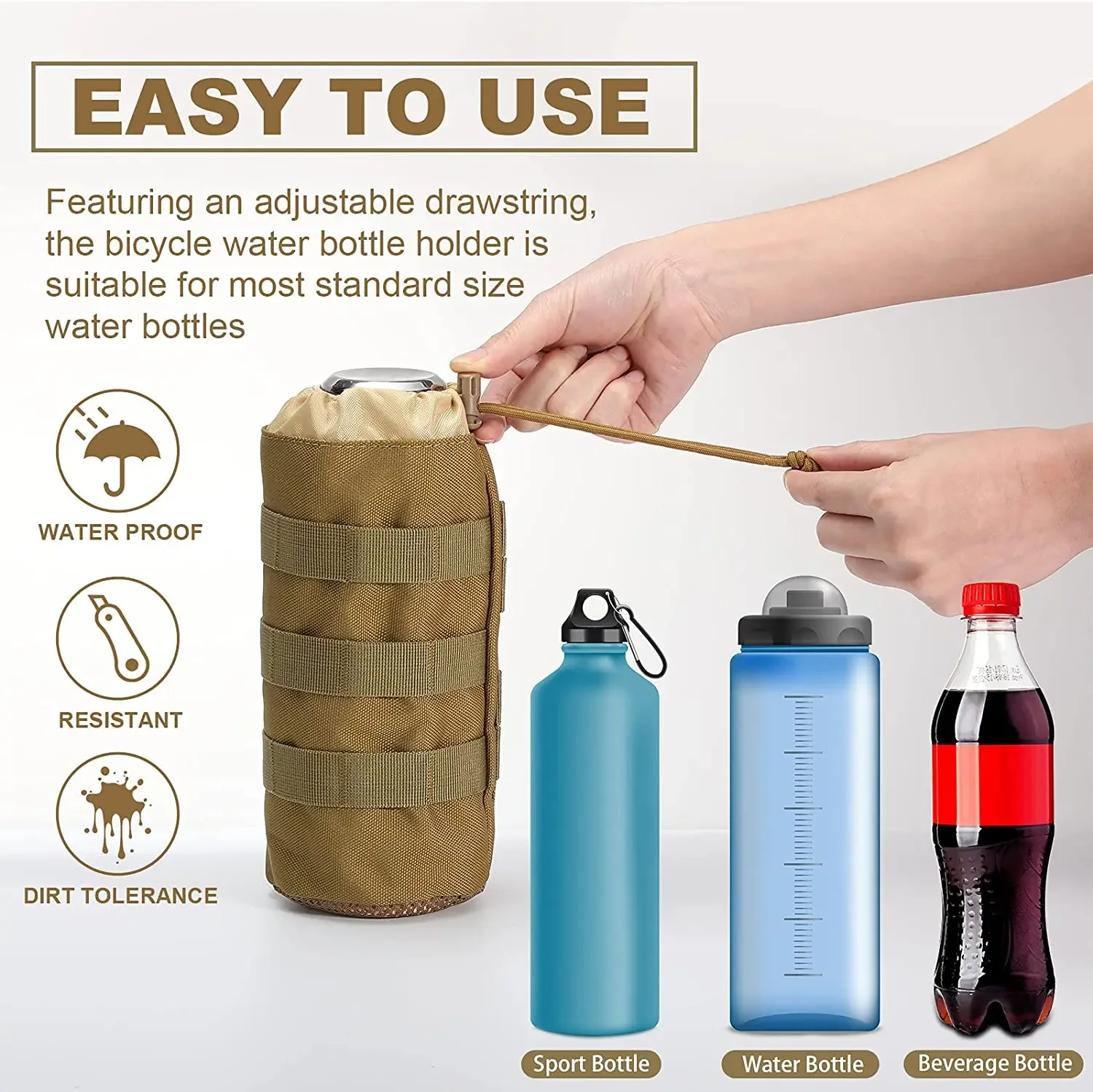 ยุทธวิธี MOLLE ขวดน้ํากระเป๋าผ - Hydration Pack Outdoor บทวิจารณ์และราคา