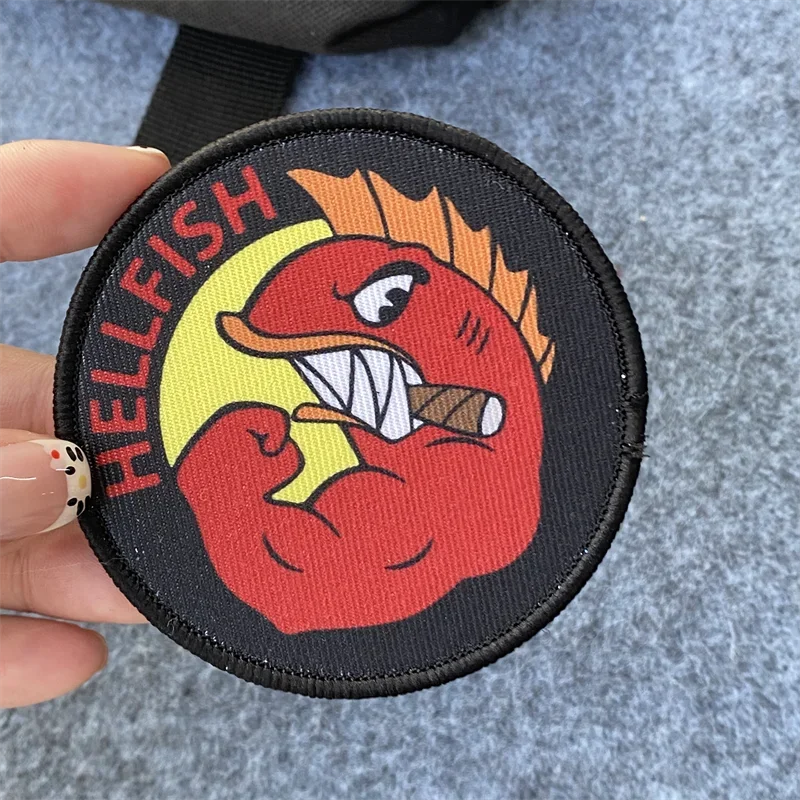 HELLFISH โลโก้พิมพ์ Patch Hook - Urban Backpack Tactical บทวิจารณ์และราคา