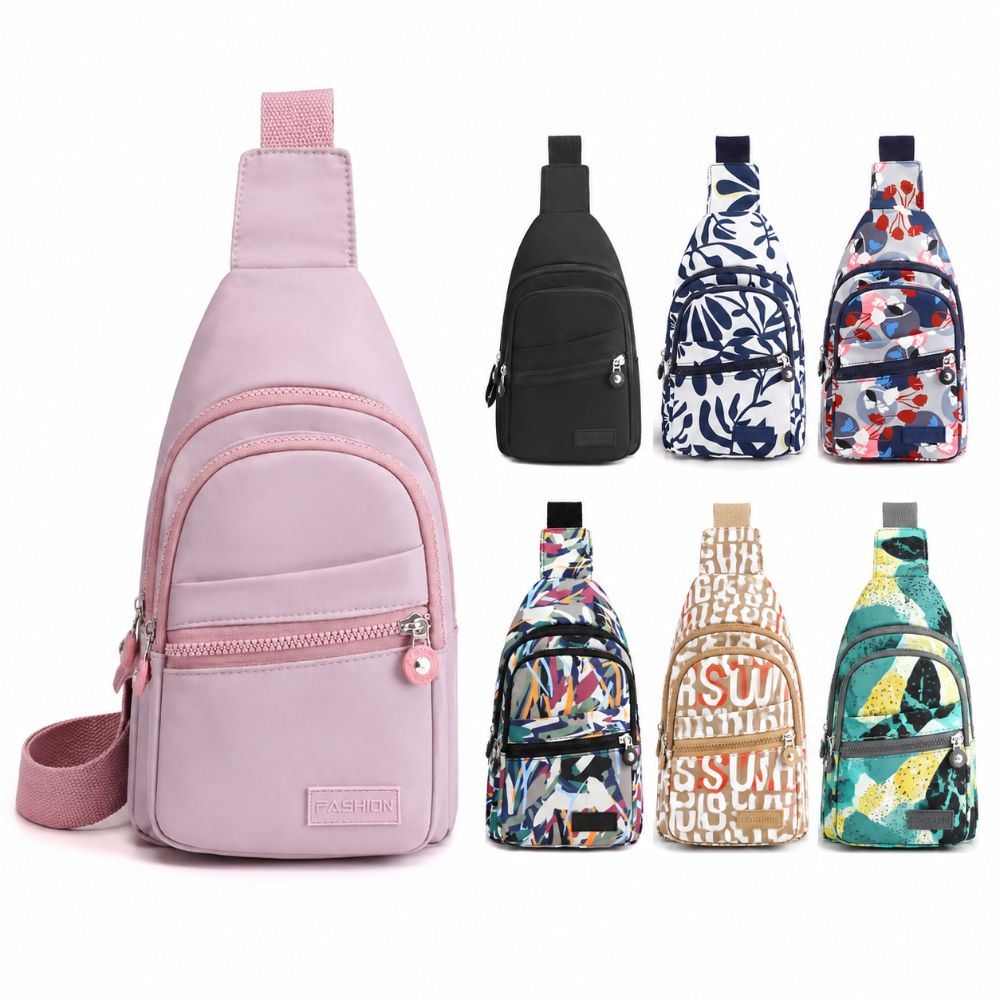 กระเป๋าคาดหน้าอกผู้หญิงไนลอน ก - Sling Backpack Shoulder บทวิจารณ์และราคา