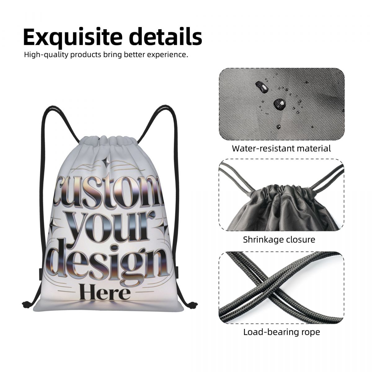 กระเป๋าเป้สะพายหลังแบบมีเชือกผ - Drawstring Gym Bag บทวิจารณ์และราคา