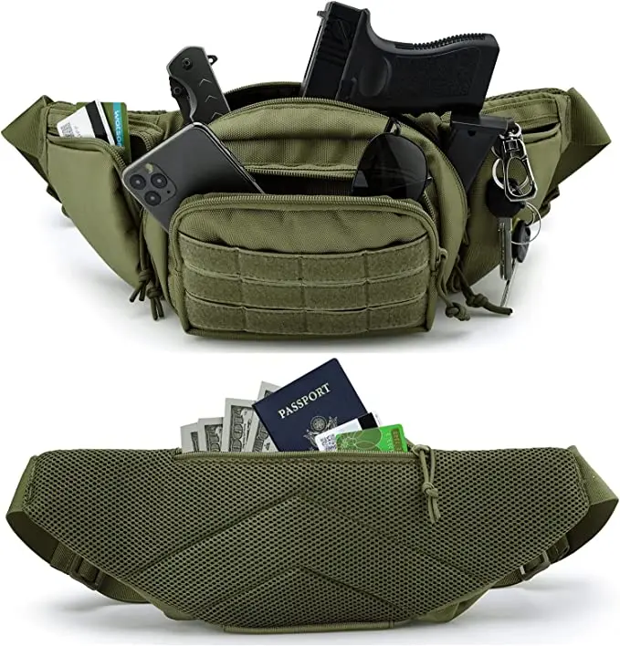การล่าสัตว์เอวกระเป๋าผู้ชายยุท - Hydration Pack Outdoor บทวิจารณ์และราคา