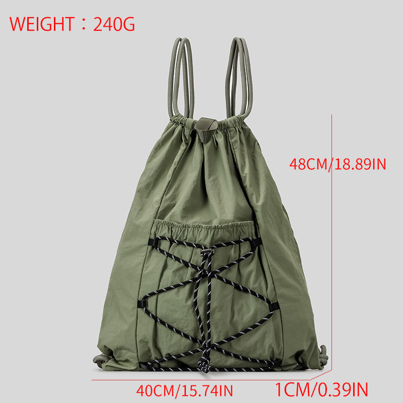 กระเป๋าเป้เชือกรูดไนลอนยับย่นส - Drawstring Gym Bag บทวิจารณ์และราคา